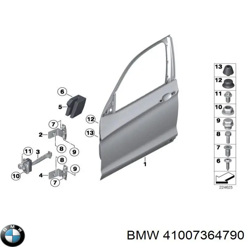 Puerta delantera derecha BMW 41007364790 precio, desde 495,38 EUR