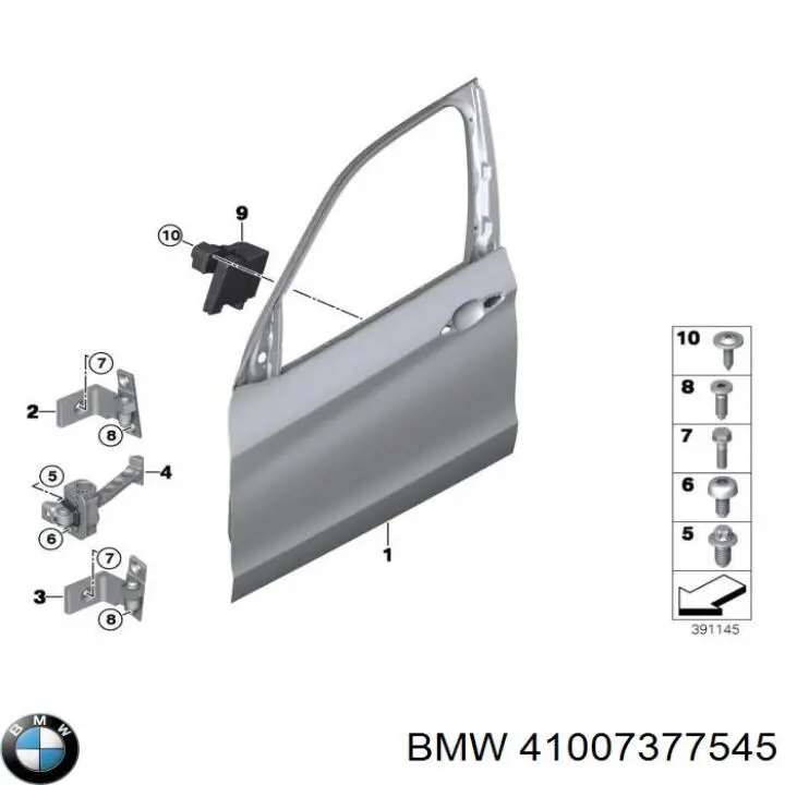 41007377545 BMW Bisagra de puerta delantera izquierda