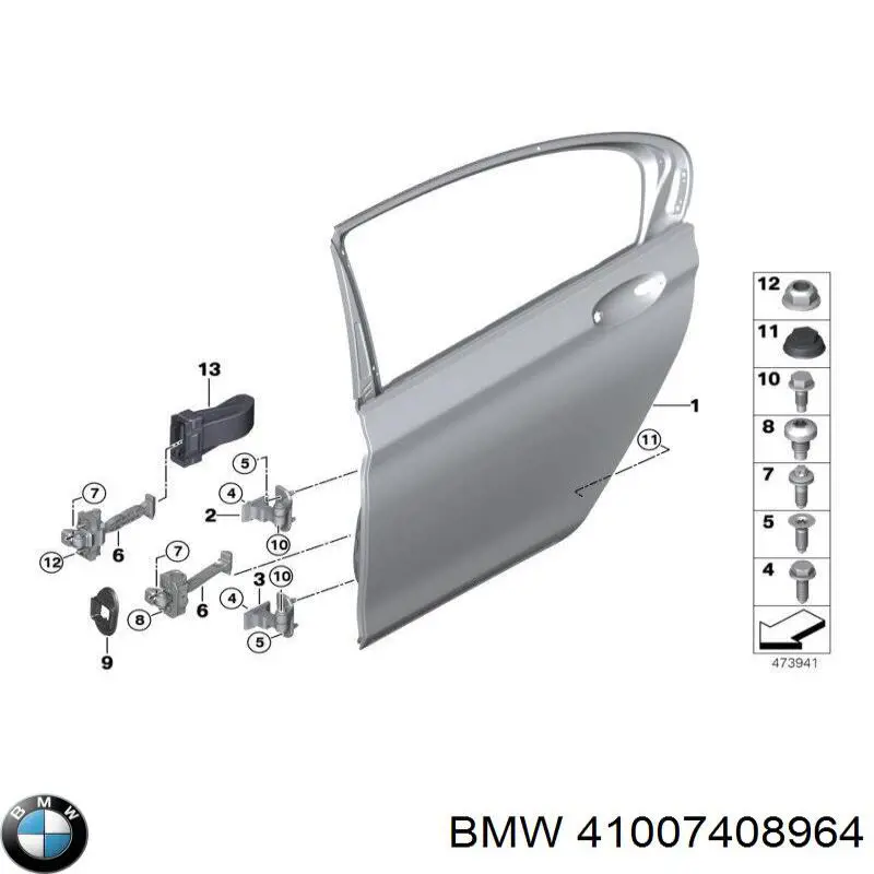 Puerta trasera derecha BMW 41007408964 precio, desde 1102,07 EUR