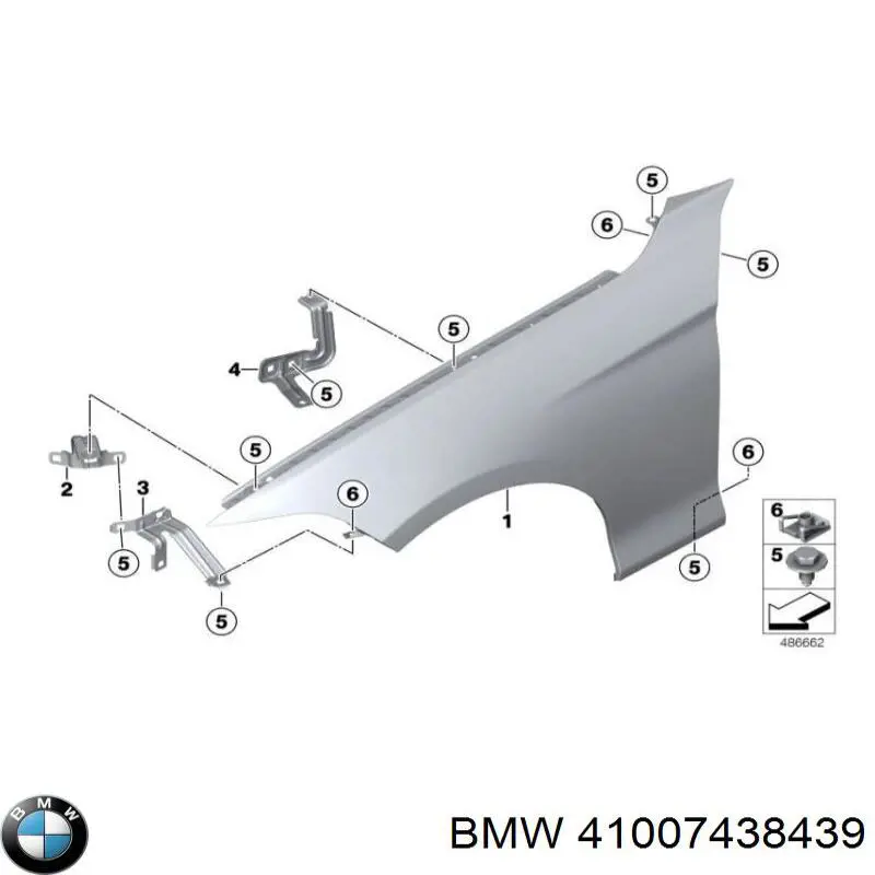 Aleta delantera izquierda BMW 41007438439 precio, desde 74,75 EUR