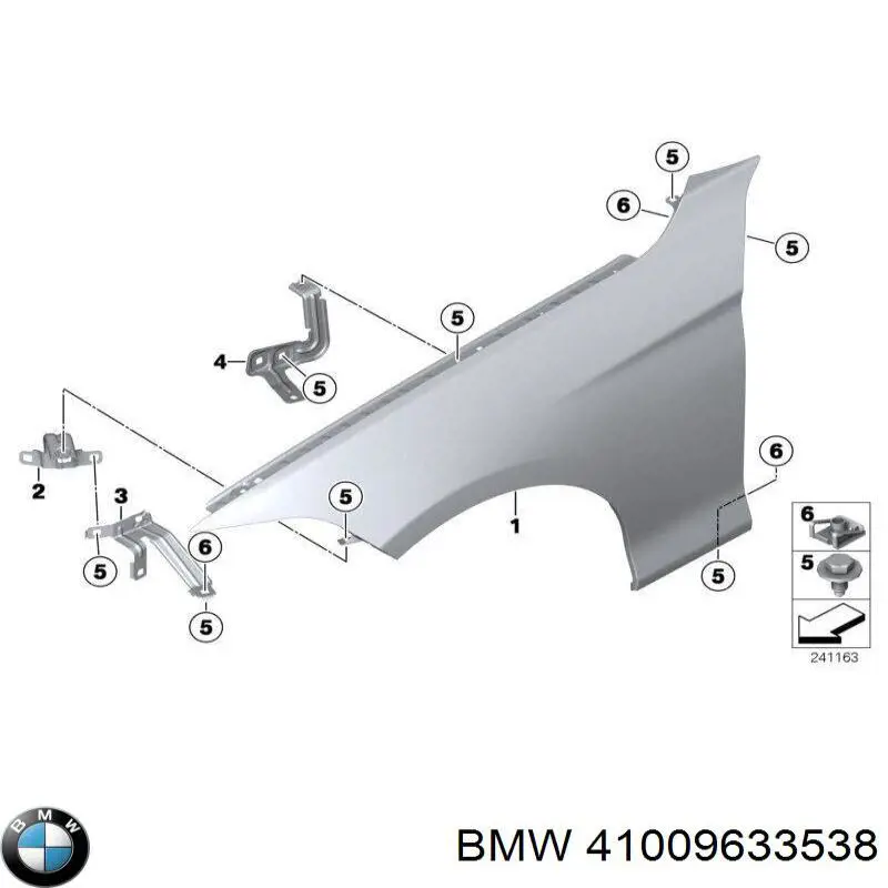 41009633538 BMW Aleta delantera