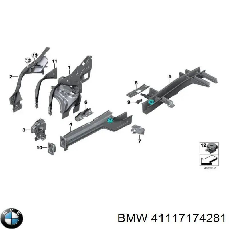 Larguero, frente izquierda para BMW X5 (E70)