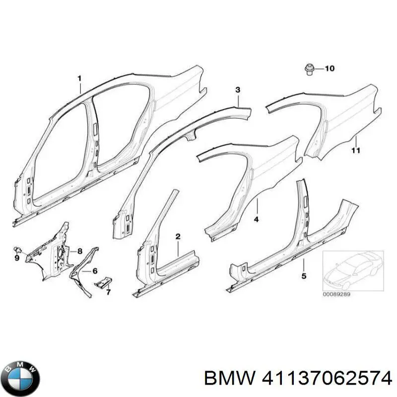 Aleta trasera derecha BMW 41137062574 precio, desde 2754,57 EUR