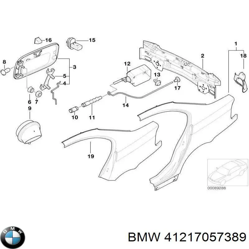 Aleta trasera izquierda BMW 41217057389 precio, desde 2593,69 EUR