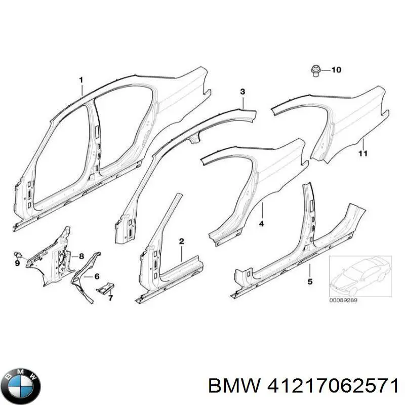 Comprar 41217062571 BMW Panel lateral izquierdo