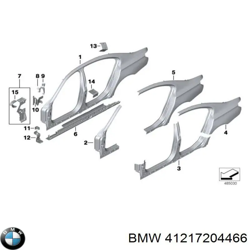 Panel lateral derecho BMW 41217204466 precio, desde 2318,64 EUR