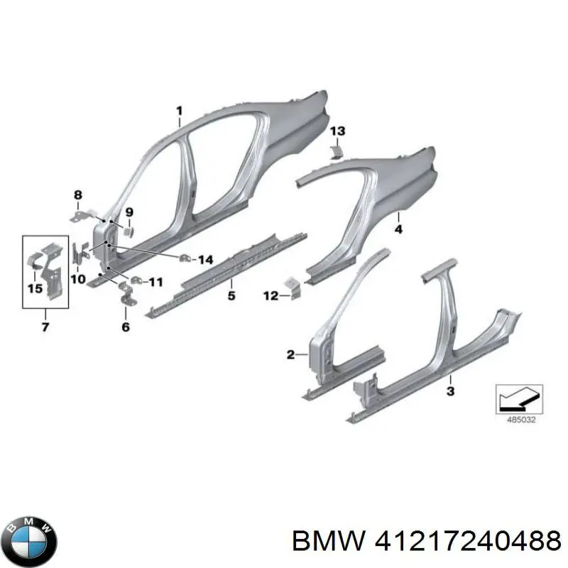 Guardabarros trasero derecho para BMW 5 (F10)