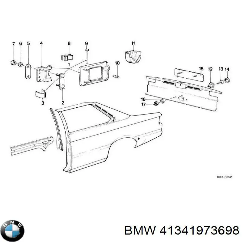Panel trasero del maletero BMW 41341973698 precio, desde 365,83 EUR