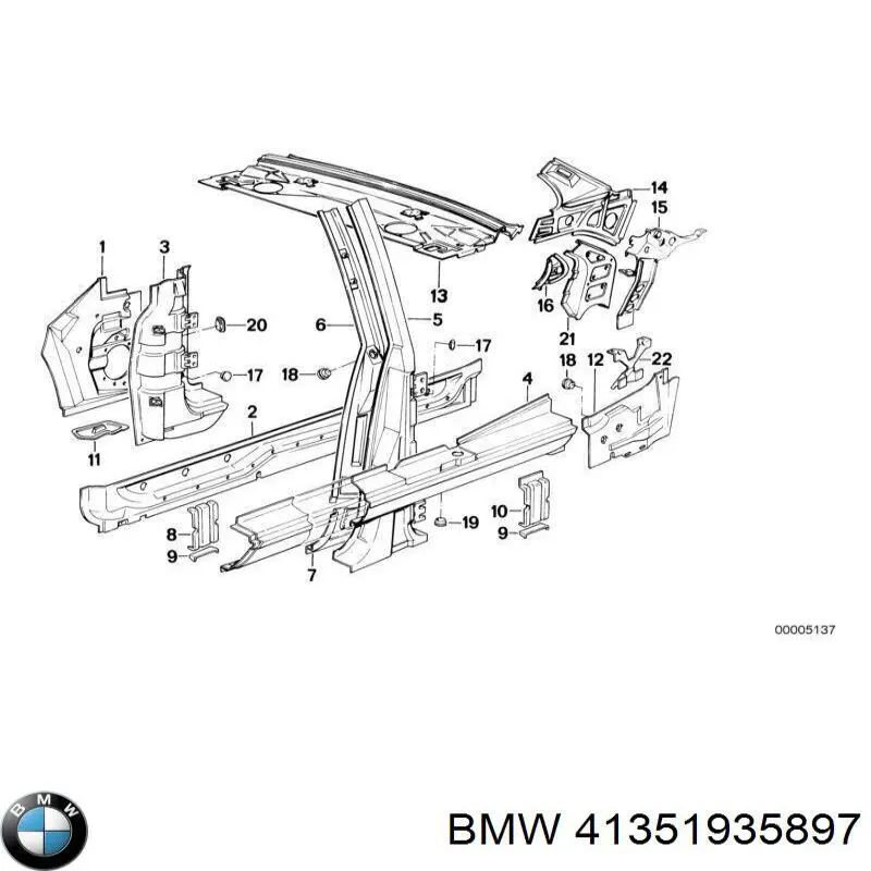 Chapa de acceso izquierda para BMW 3 (E30)