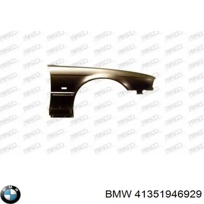 41351946929 BMW guardabarros delantero izquierdo