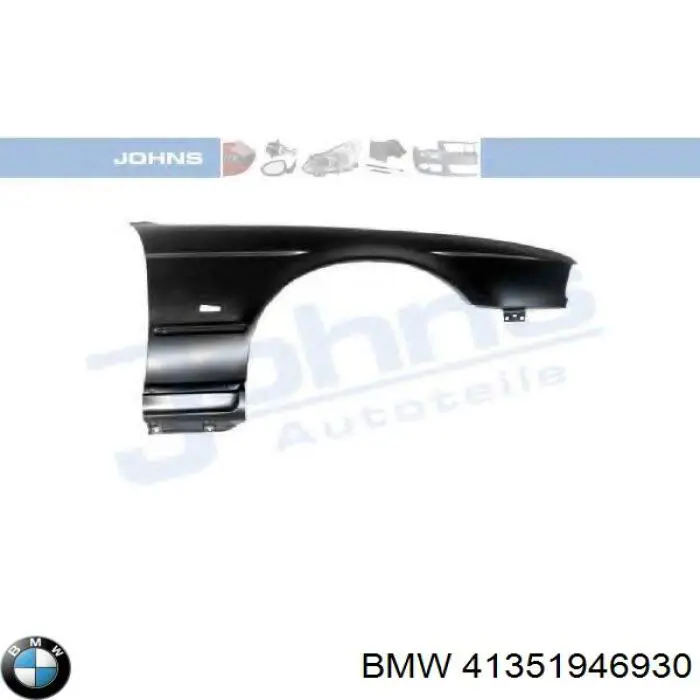 Guardabarros delantero derecho BMW 41351946930