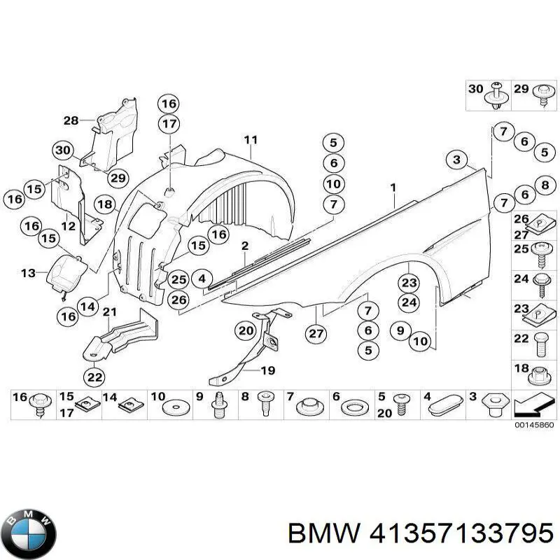 41357133795 BMW Aleta delantera izquierda