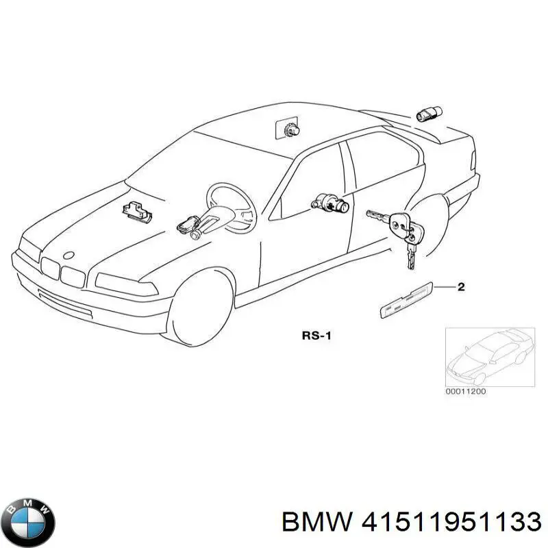 Bisagra de puerta delantera izquierda 41511951133 BMW