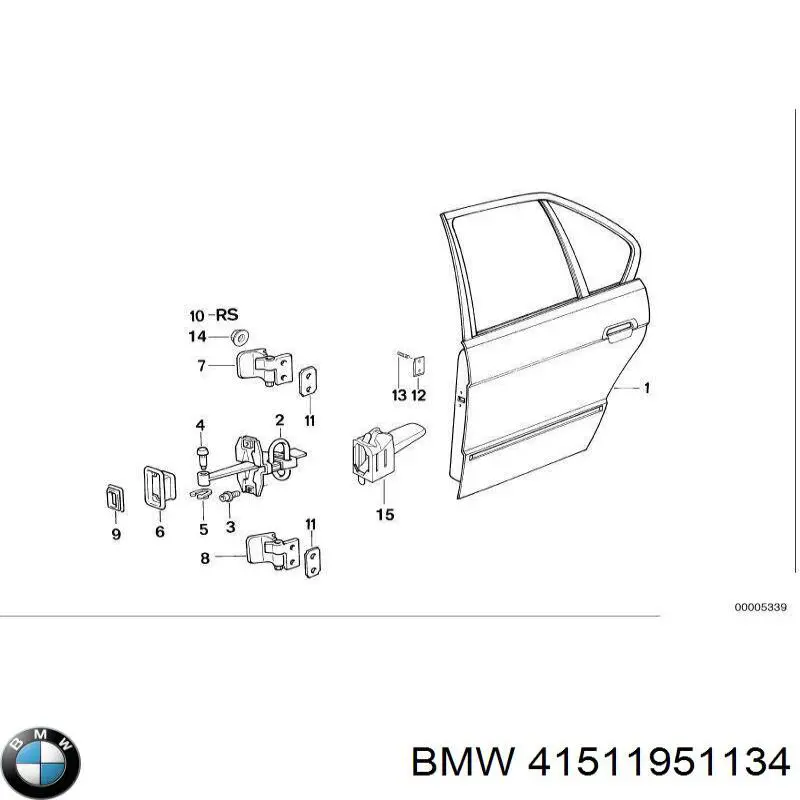 Comprar 41511951134 BMW Bisagra de la puerta delantera derecha