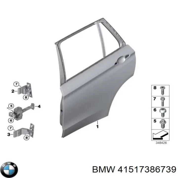 41517386739 BMW Puerta trasera izquierda