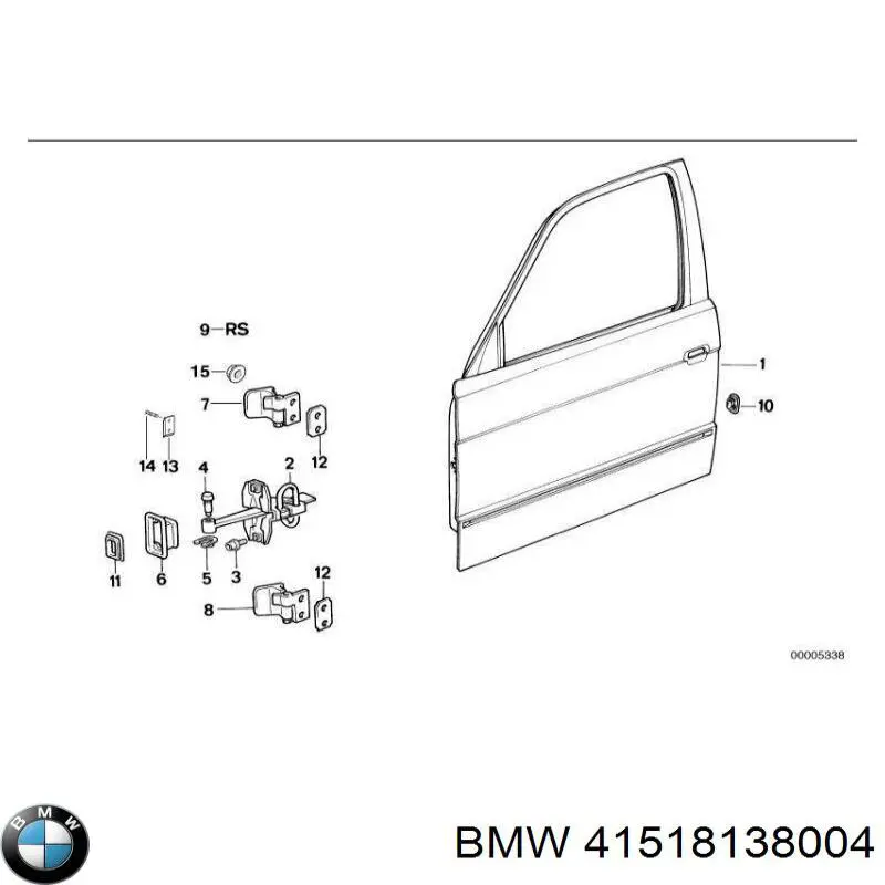 Puerta delantera derecha BMW 41518138004 precio, desde 129,23 EUR