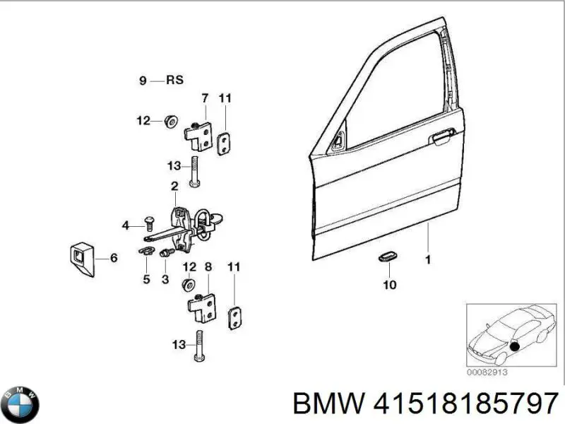Puerta de coche, delantera, izquierda BMW 41518185797 precio, desde 399,30 EUR