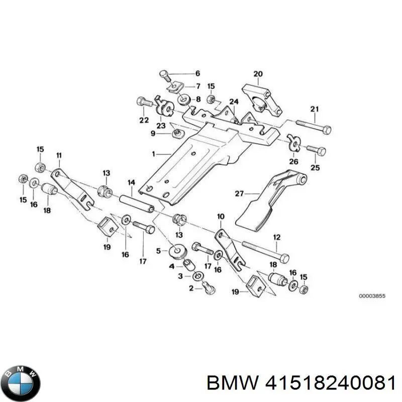 41518240081 BMW bisagra de puerta delantera izquierda
