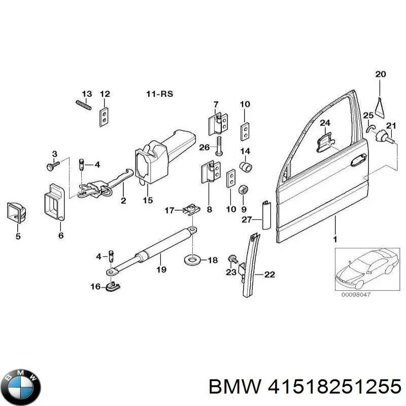 Comprar 41518251255 BMW Bisagra de puerta delantera izquierda