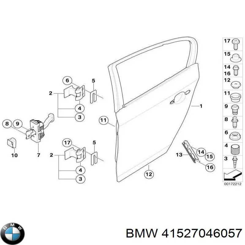 Bisagra de puerta trasera izquierda para BMW 3 (E90)