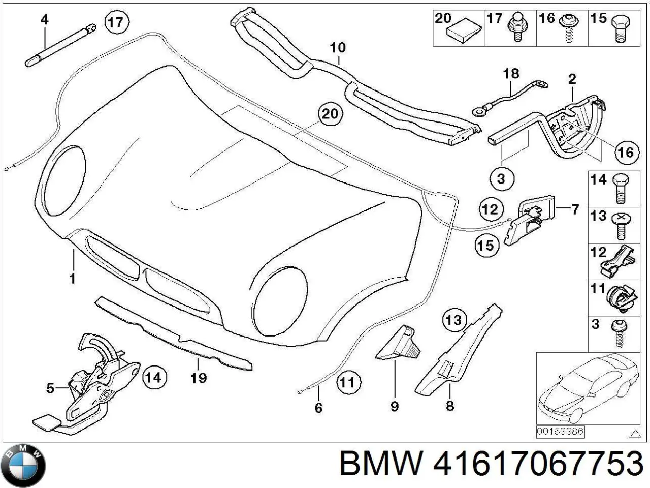 41617067753 BMW Capó delantero