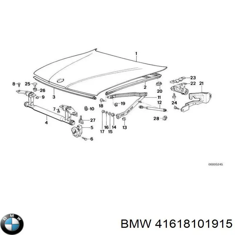 Capó del motor BMW 7 sedán (E32) (1986 - 1994) precio, desde 380,42 EUR