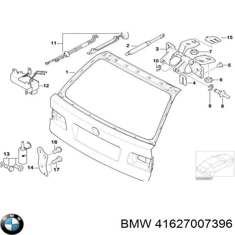 41628216097 BMW tapa del maletero