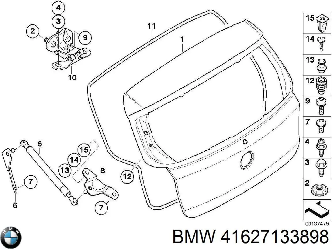 Puerta Trasera de maletero (3/5a Puerta Trasera) para BMW 1 (E81, E87)