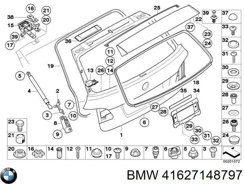 41627148797 BMW eje de horquilla de embrague