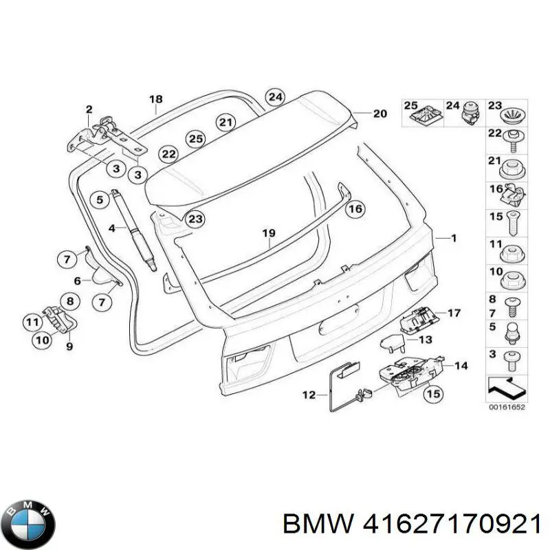 Bisagra de puerta de maletero para BMW X5 (E70)