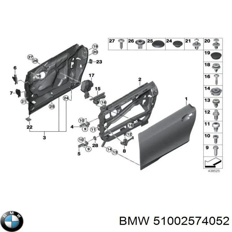 Puerta de coche, delantera, derecha para BMW I3 (I01)