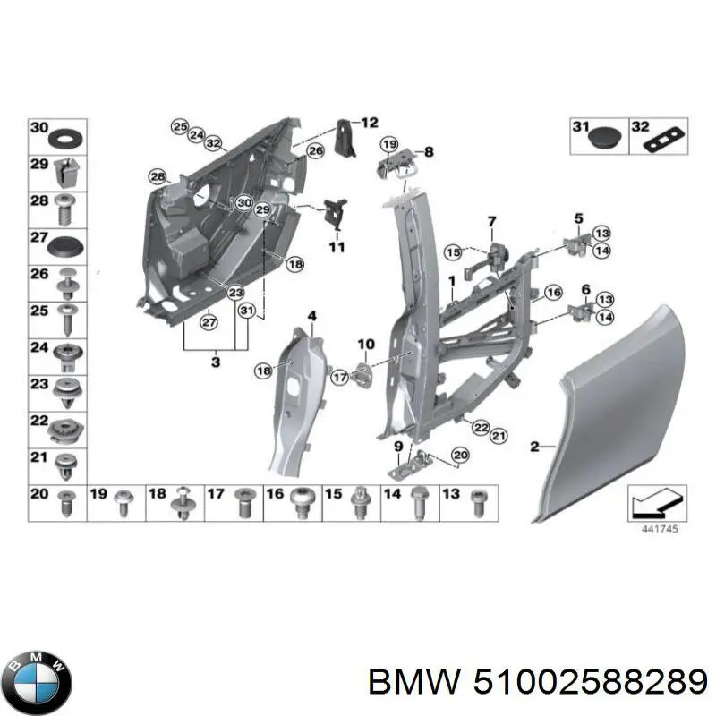 Puerta trasera izquierda BMW 51007427335 precio, desde 338,32 EUR