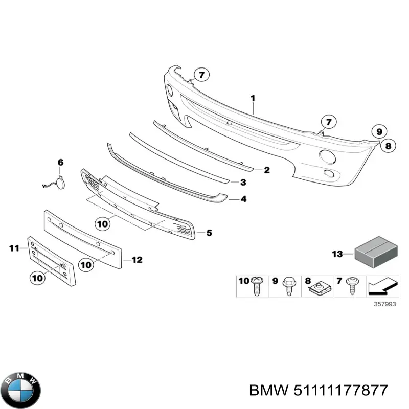 51111177877 BMW parachoques delantero