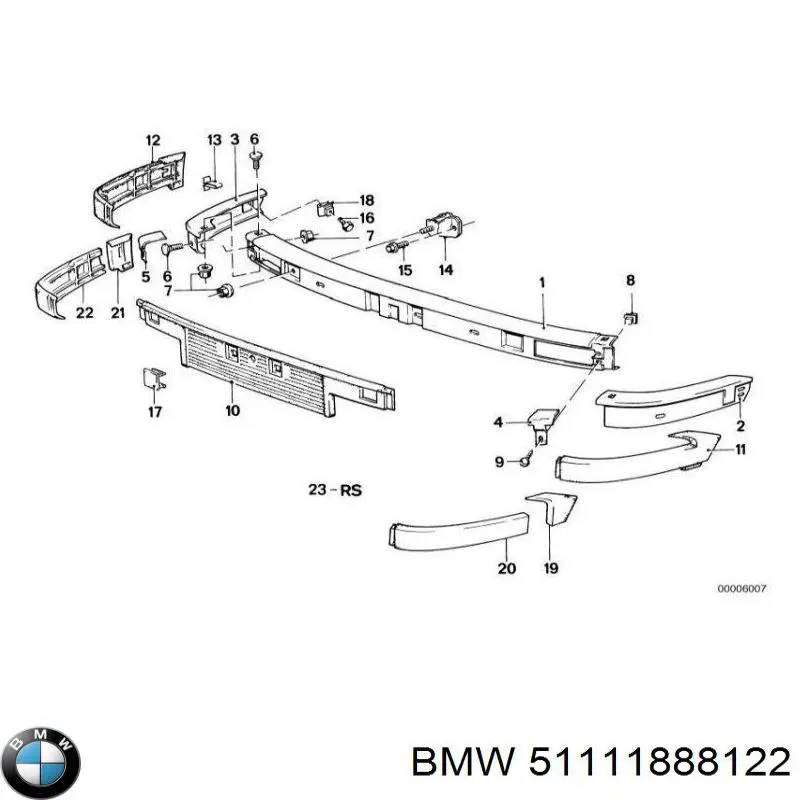 Soporte de parachoques delantero BMW 3 sedán (E30) (1982 - 1992) precio, desde 104,82 EUR