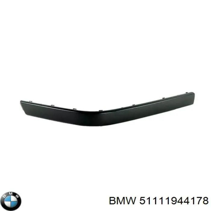 Listón embellecedor/protector, paragolpes delantero derecho para BMW 5 (E34)