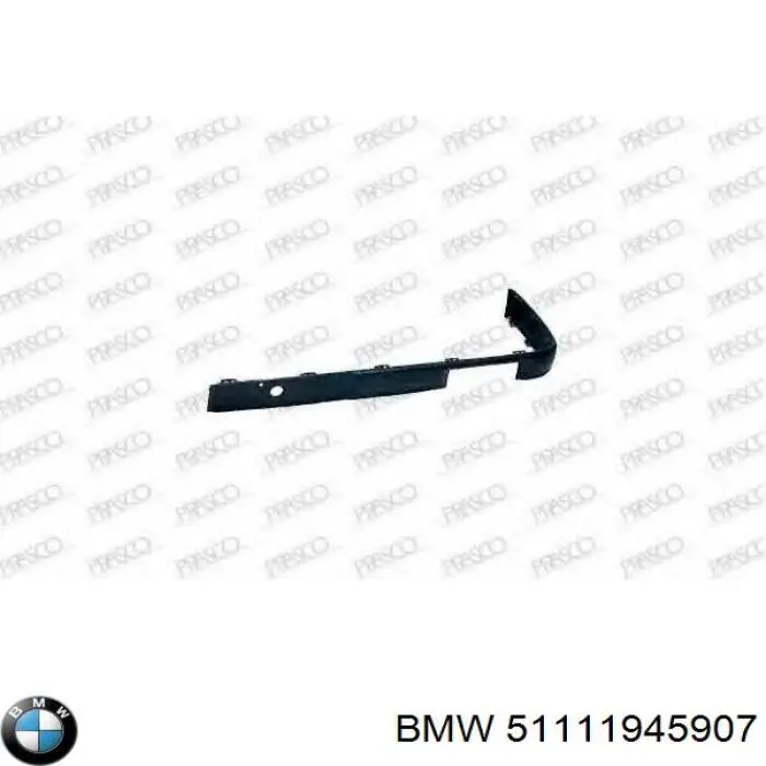 Listón embellecedor/protector, parachoque delantero izquierdo para BMW 3 (E30)