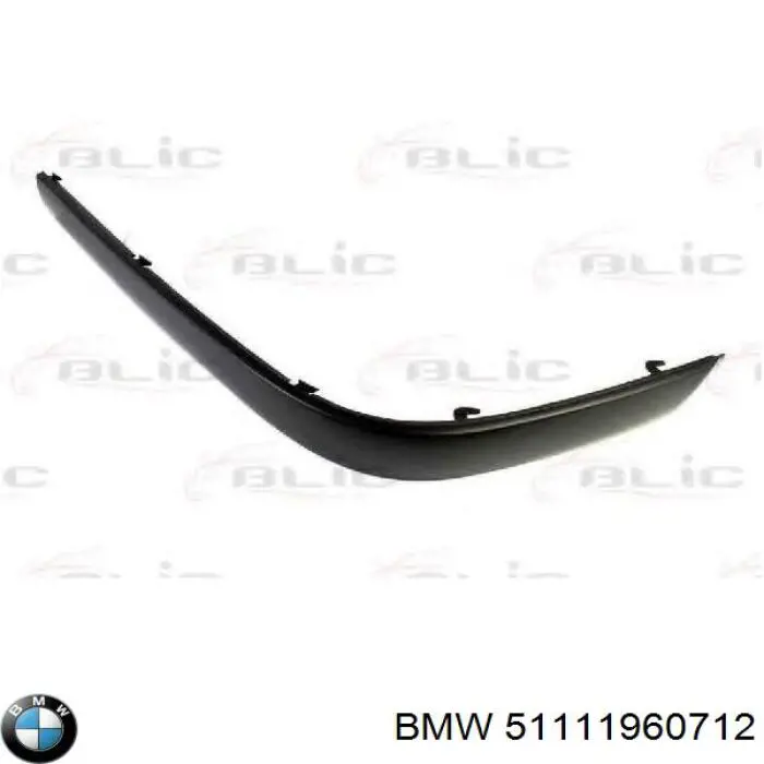 Listón embellecedor/protector, paragolpes delantero derecho para BMW 3 (E36)