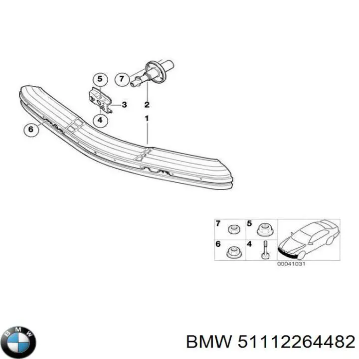 51112264482 BMW refuerzo parachoque delantero