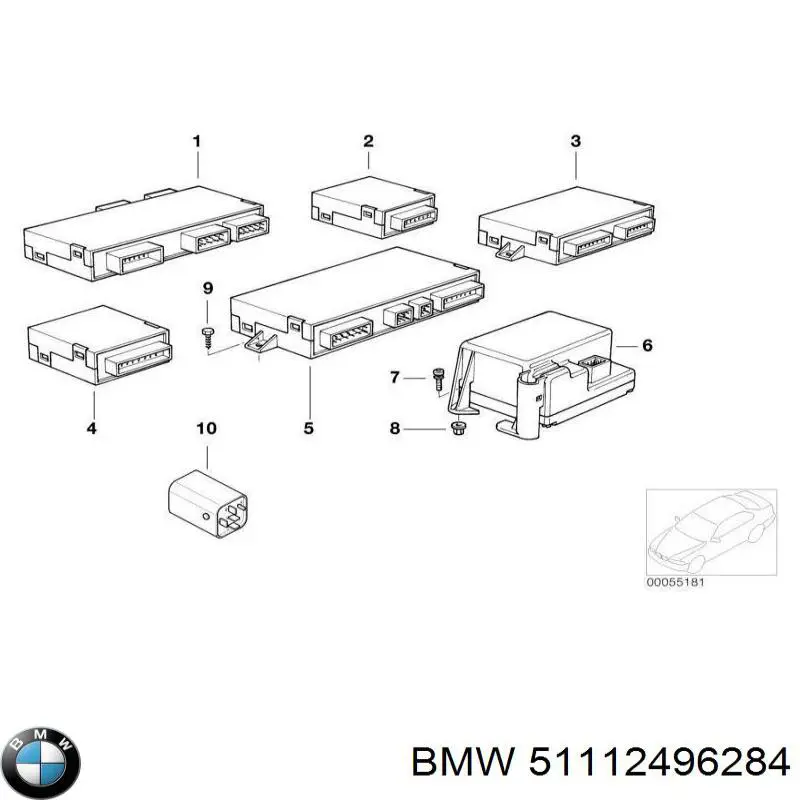 Embellecedor, faro antiniebla derecho para BMW 5 (E39)