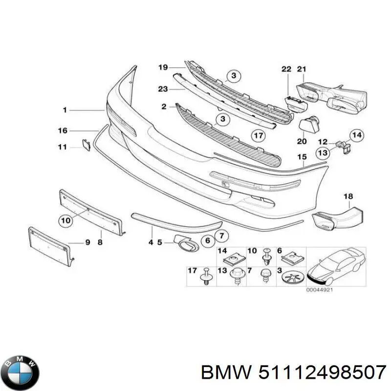 51112498507 BMW paragolpes delantero