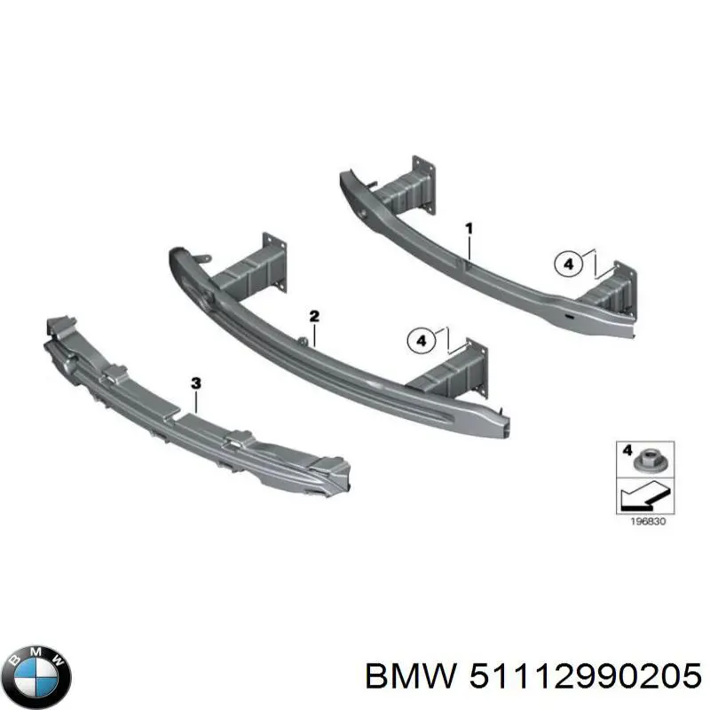Absorbedor del parachoques delantero BMW 51112990205 precio, desde 39,02 EUR