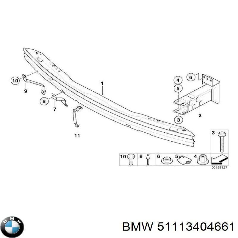 Soporte de parachoques delantero izquierdo para BMW X3 (E83)