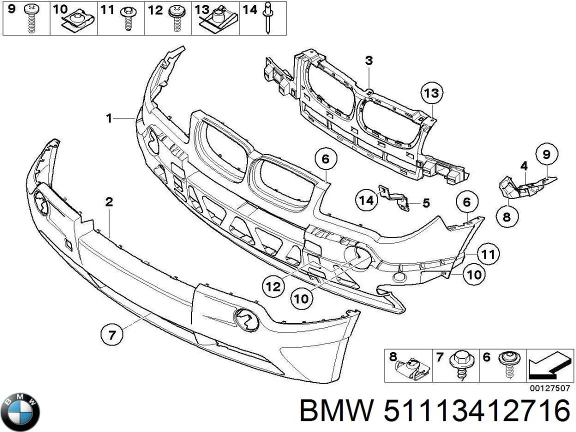 Parachoques delantero BMW 51113412716 precio, desde 241,83 EUR