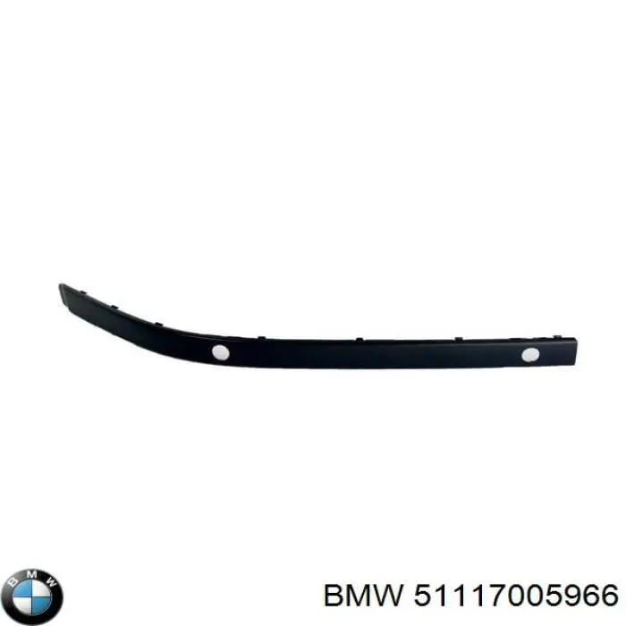 51117005966 BMW moldura de parachoques delantero derecho