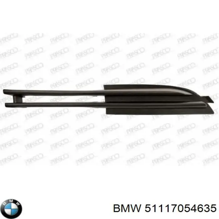 Rejilla de ventilación, parachoques trasero, izquierda BMW 51117054635