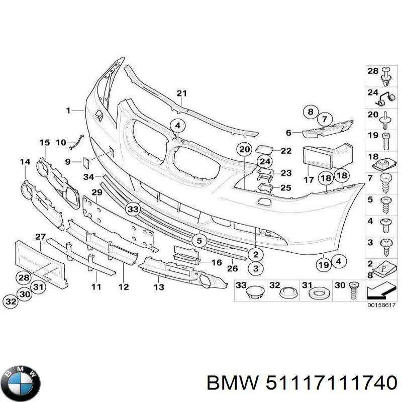 Paragolpes 51117111740 BMW