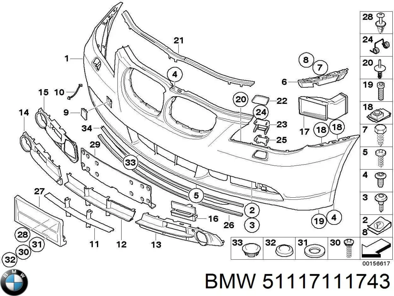 Soporte de matricula delantera para BMW 3 (E90)