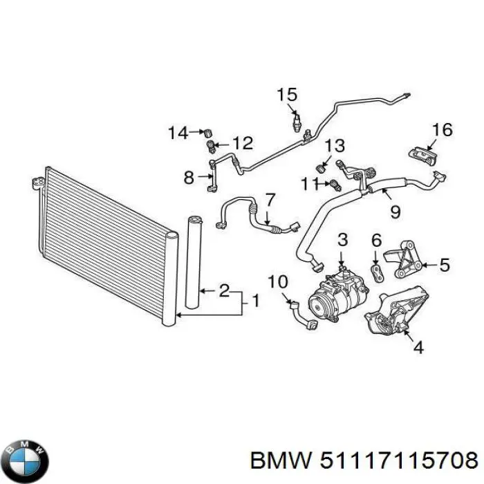 51117115708 BMW listón embellecedor/protector, parachoques delantero derecho