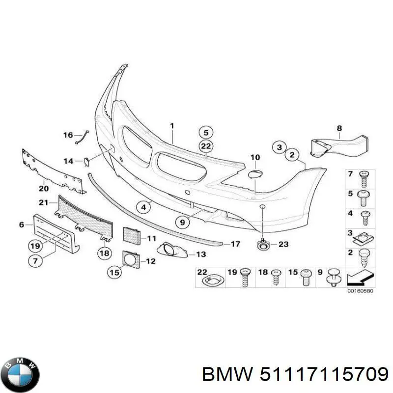 51117139767 BMW paragolpes delantero