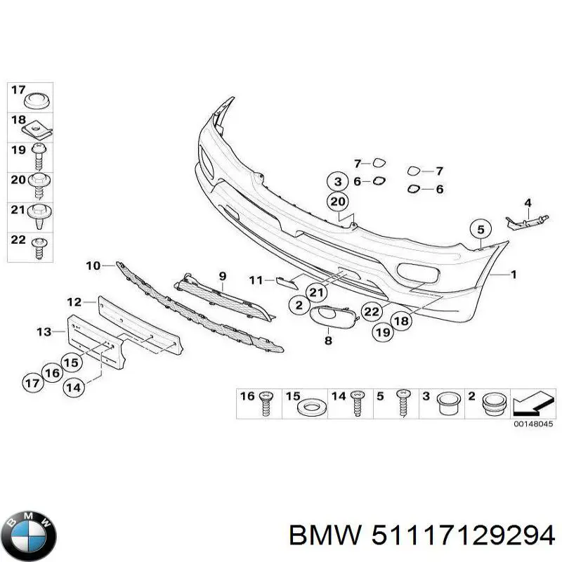 51117129294 BMW parachoques delantero